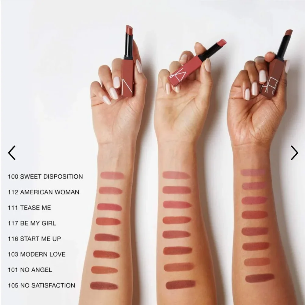 NWT NARS Powermatte Long-Lasting Lipstick Sample Card